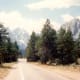 One-way road through the Grand Tetons National Park