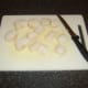 Cod is cut in to chunks for curry