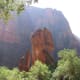 The spectacular landscape near the Temple of Sinawava at the terminus of the Zion Canyon Scenic Drive.