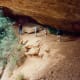Walking through a side canyon with an overhang