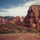Driving through Kolob Canyons
