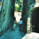 Walking the narrow winding streets towards the Marsetti Winery.