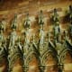 Intricate carvings on the outside of The Minster Church in Freiburg, Germany