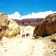 Looking back at people as we were exiting Golden Canyon in Death Valley