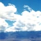 Great contrasting colors between the sky, mountains, and salt in the basin