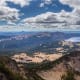 Panoramic view of Crater Lake while descending the Mt Scott trail