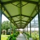 Covered walkway in the outdoor nursery area.
