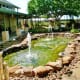 In back of the building leading to the nursery area