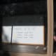 Here they wrote the times for the book sale on a white board. Unfortunately it doesn't look very professional and isn't very eye-catching.