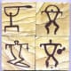 Hawaiian petroglyphs (rock carvings).