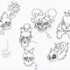 illustrations of skull tattoos