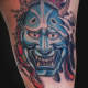 A blue hannya mask.