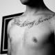"Only the strong survive" in a beautiful cursive.