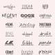 Unusual graffiti-style fonts.