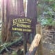 Cheeky entrance sign for Treetops Adventure.