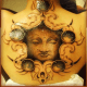 Wild tribal tattoo surrounding Buddha face