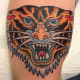 Tiger head by Steve Byrne. Done during a guest spot at Temple Tattoo, Oakland CA, October 28, 2013.