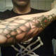 Spider web on elbow
