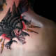 Raven tattoo by Justin Dion.