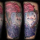 Clock tattoo with roses.
