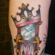Grandfather clock tattoo.