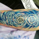 Blue circular pattern