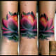 Amazing use of colours to cover an old tattoo.