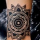 A mandala tattoo.
