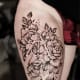 Deathly Hallows floral tattoo