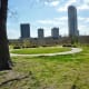 What was at one time a labyrinth at the top of the hill.