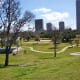 Paved paths meander through Spotts Park
