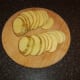 Thinly sliced potatoes