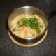 Coriander/cilantro is added to the carrot and parsnip mash