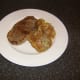Sirloin steak with Stilton cheese scalloped potatoes