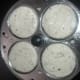 Pour the batter into the molds.