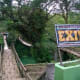 The front view of the Twin Hanging Bridge in Sevilla, Bohol.