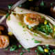 Shrimp and corn tamales with miso butter