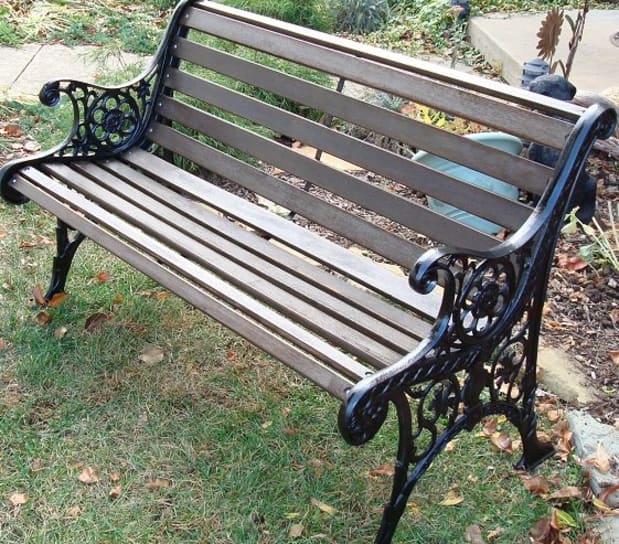 Wood And Cast Iron Garden Bench, Cleaning Wrought Iron Garden Furniture