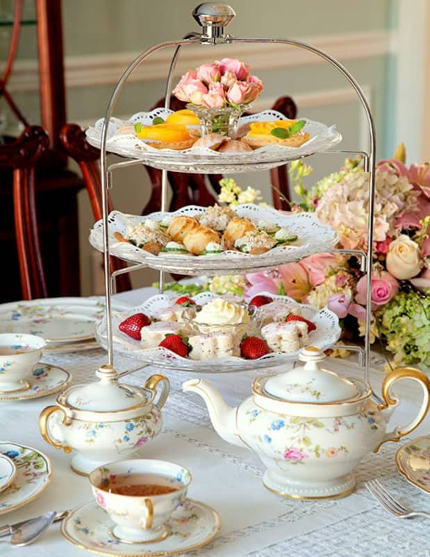 british tea table