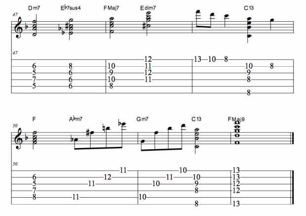Nat King Cole S Christmas Song Chords Tab More Jazz Guitar Lessons Spinditty