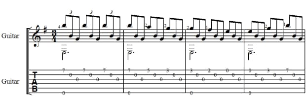 romance tablature classical guitar