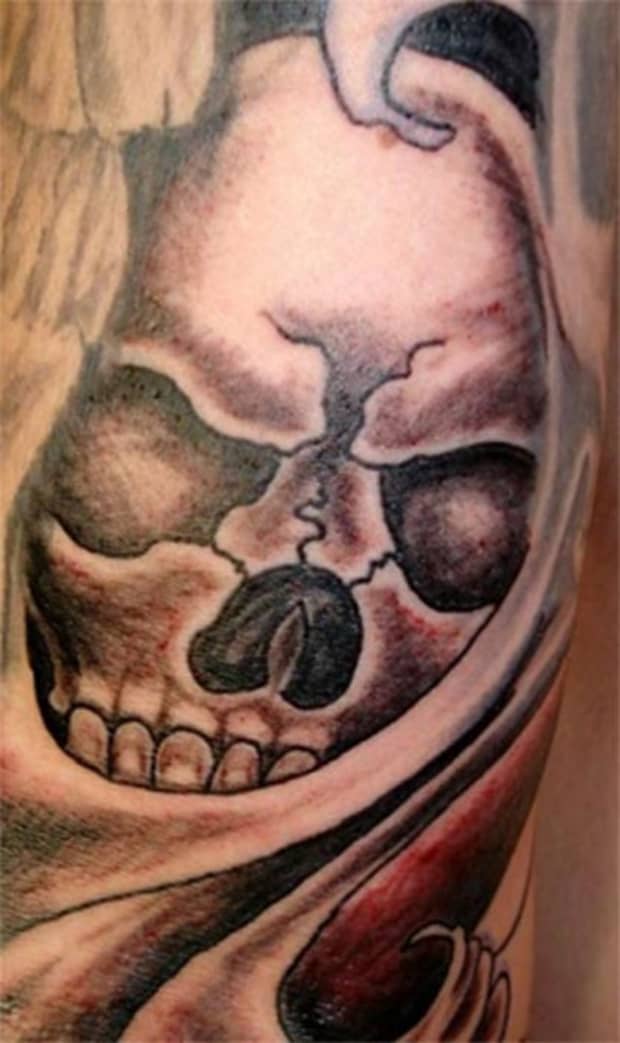 smokey skull tattoo flash pages