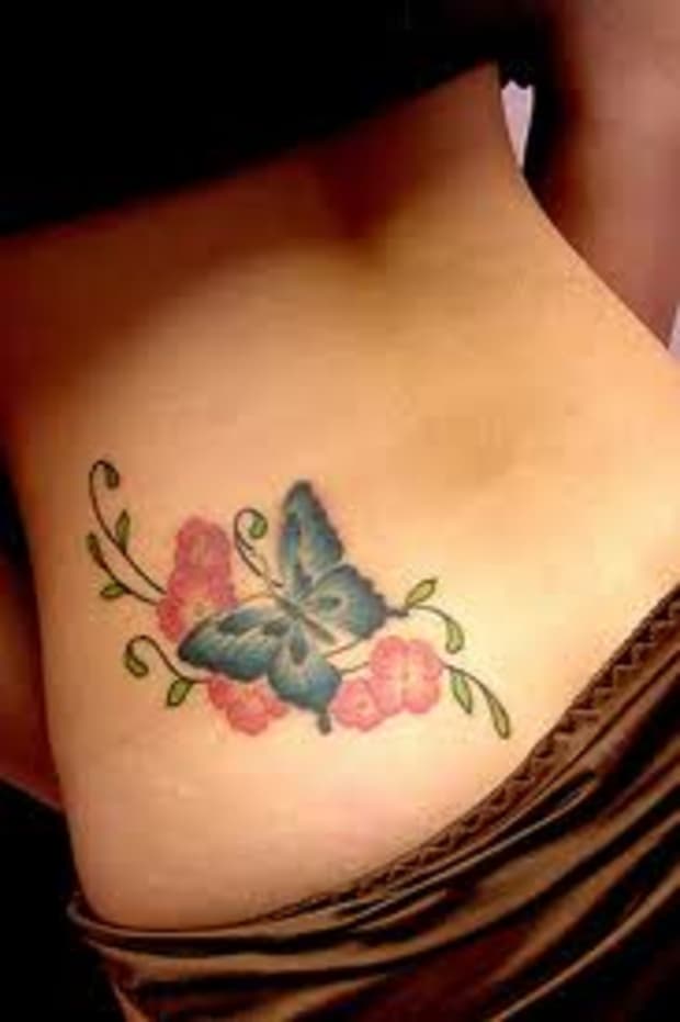 butterfly tattoo on hip