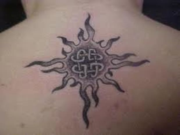 sun tattoos neck