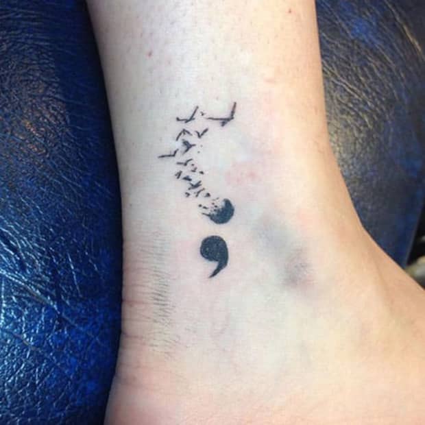 Semicolon tattoo