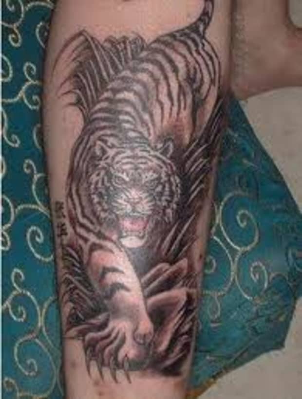 Discover 95+ about tiger leg tattoo latest .vn