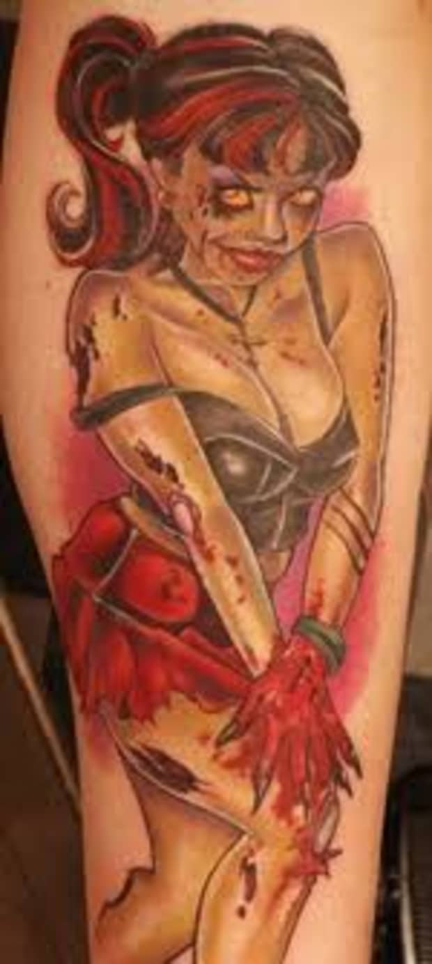 zombie pin up tattoo sailor