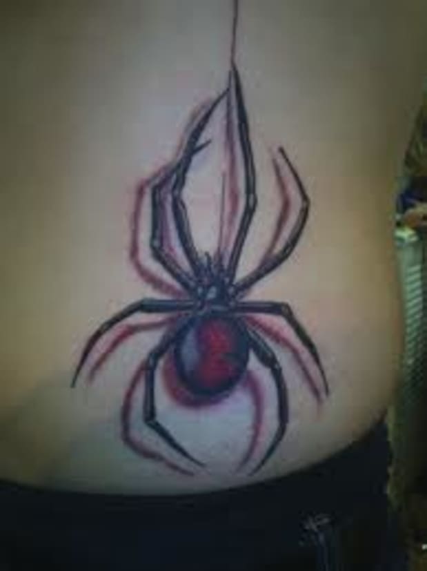black widow drawing tattoo