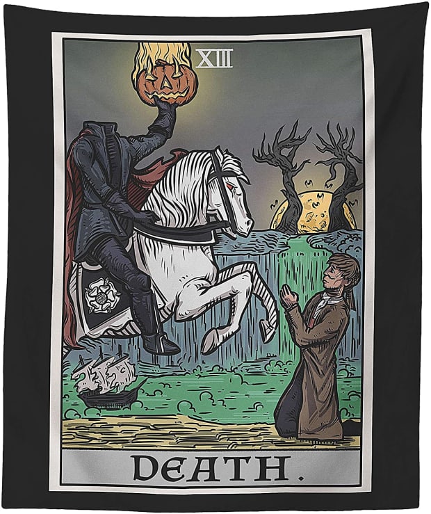 Death Tarot Card Cap Remover Fortune Teller Prophecy Card Keyring New Exclusive 