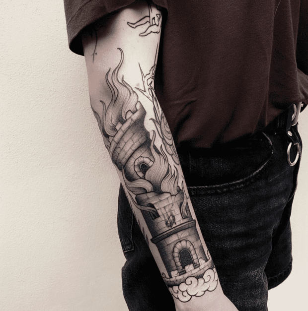 tarot card tattoo sleeve